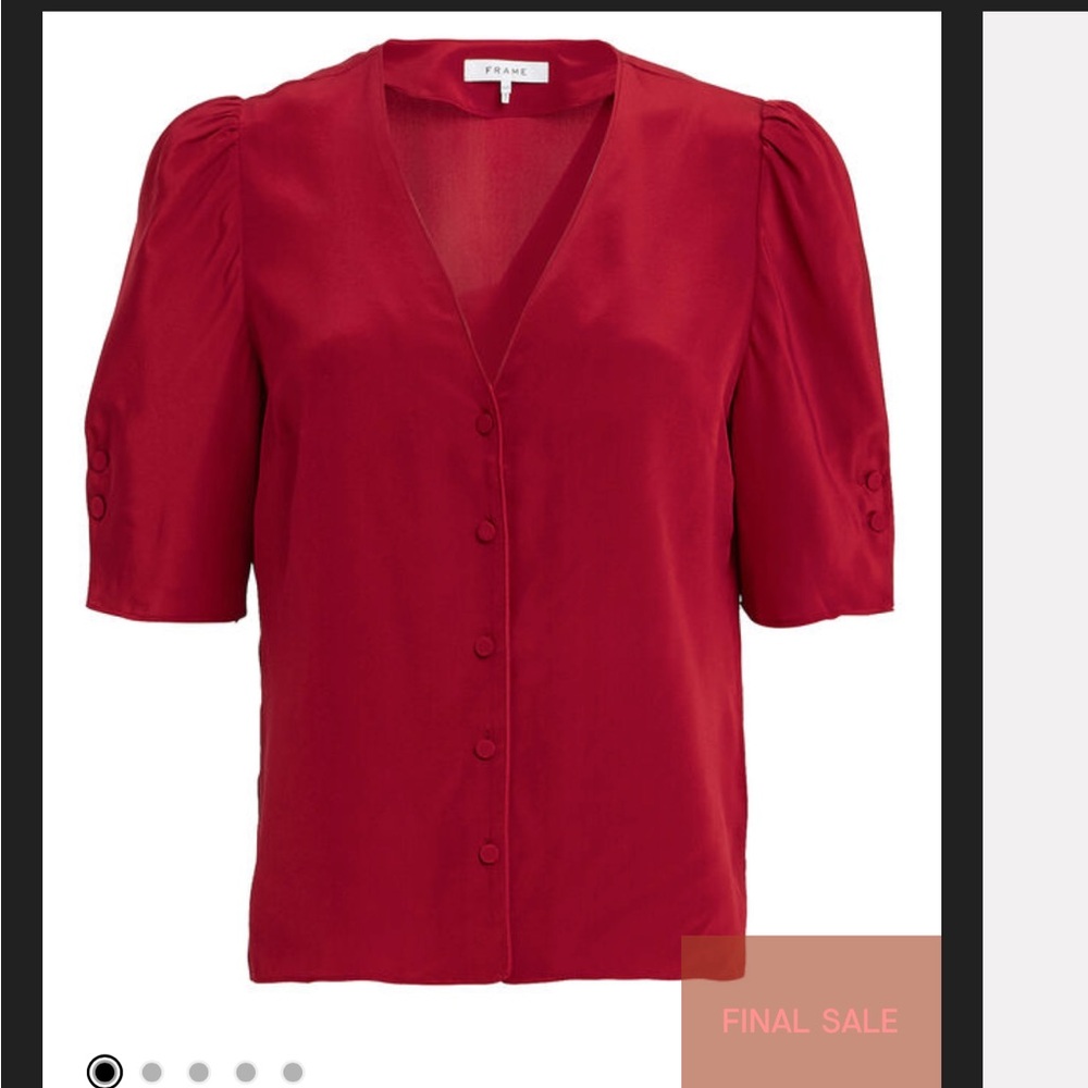 Frame Denim Red Blouse